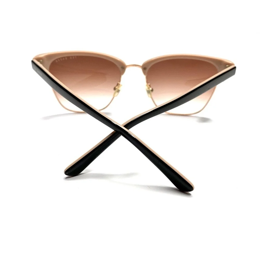 Ted Baker Black Rose Metal Taupe Clubmaster Sunglasses TB108 BLK 52 18 135